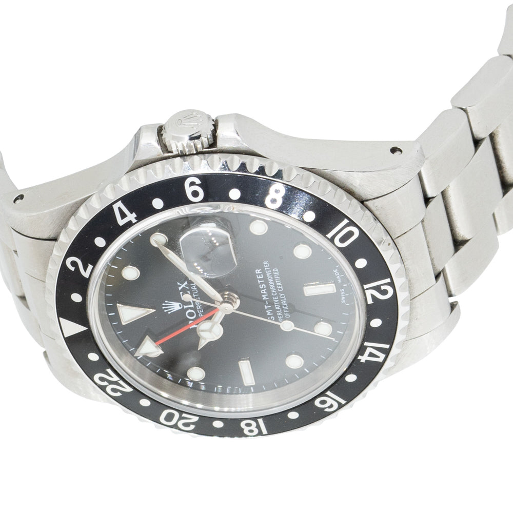 Rolex 16700 GMT-Master Stainless Steel Black Dial Watch