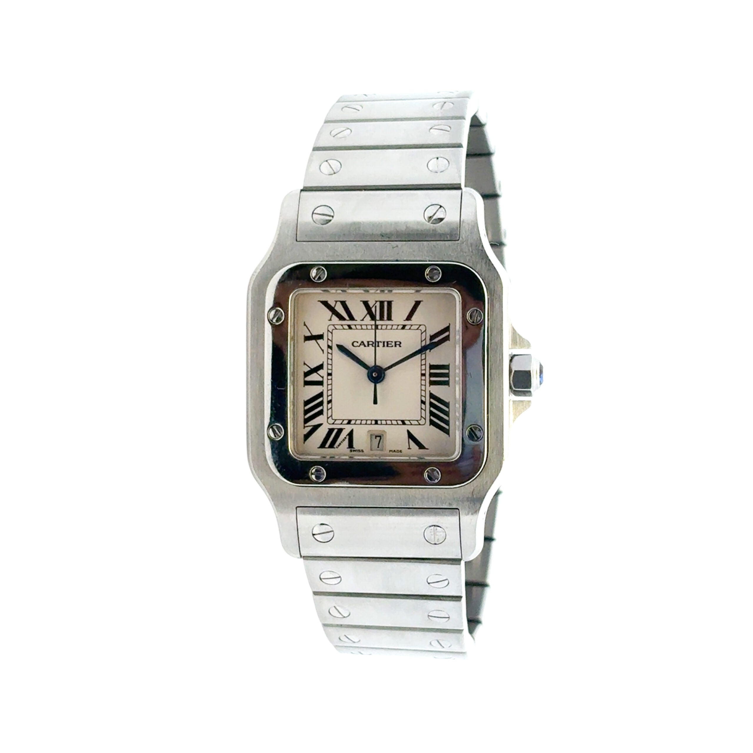 Cartier Santos Galbee 1564 Stainless Steel White Dial 29mm Watch