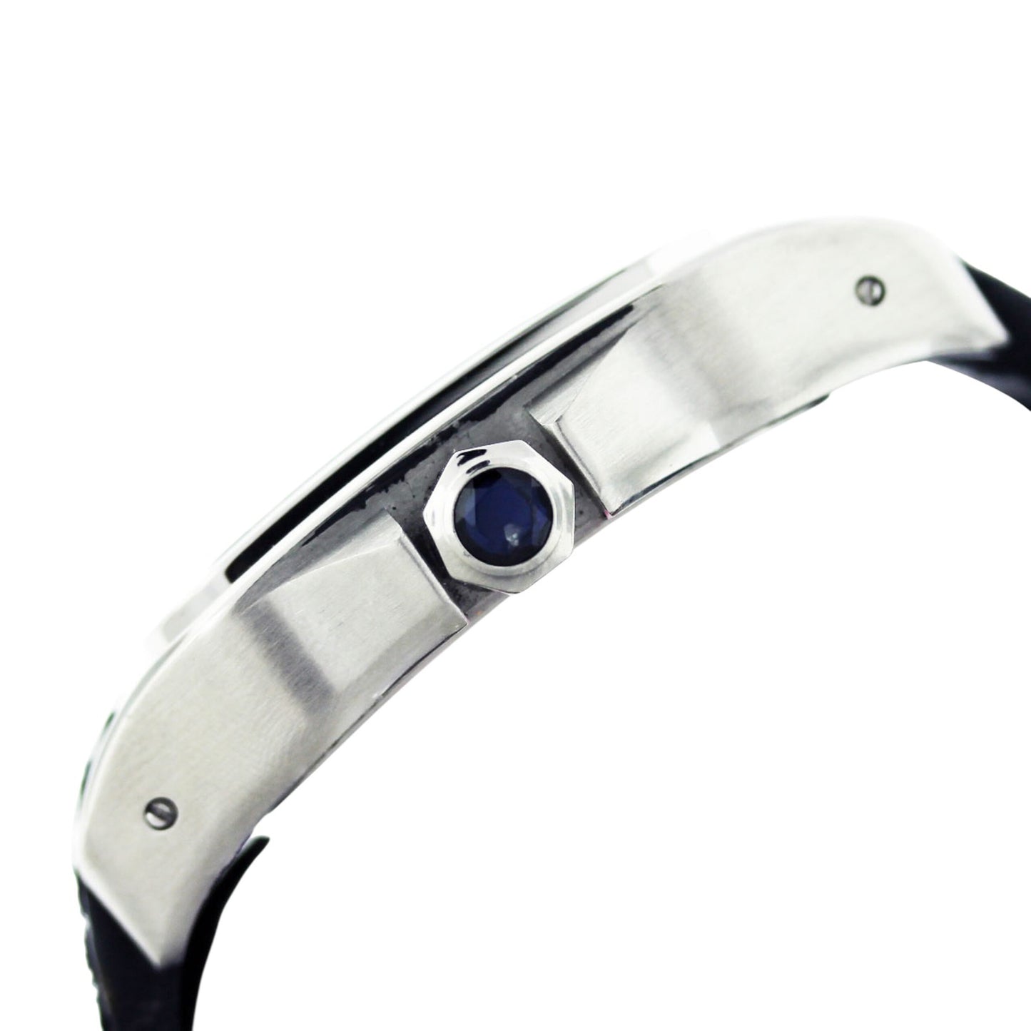 Cartier Santos 100 Stainless Steel Leather Strap W20073X8 Watch