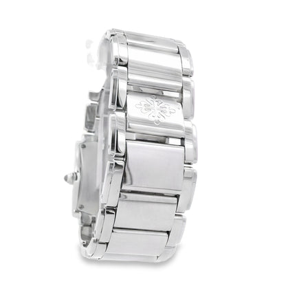 Patek Philippe 4910/10A Stainless Steel Grey Dial Factory Diamond Bezel Watch
