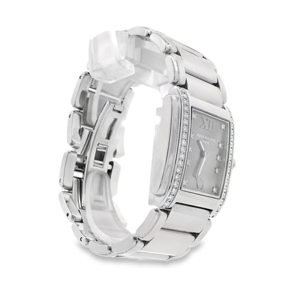Patek Philippe 4910/10A Stainless Steel Grey Dial Factory Diamond Bezel Watch