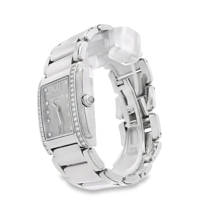 Patek Philippe 4910/10A Stainless Steel Grey Dial Factory Diamond Bezel Watch