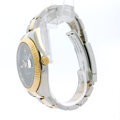 Rolex 116333 Datejust II 18k Yellow Gold Stainless Steel Wimbledon Dial Watch