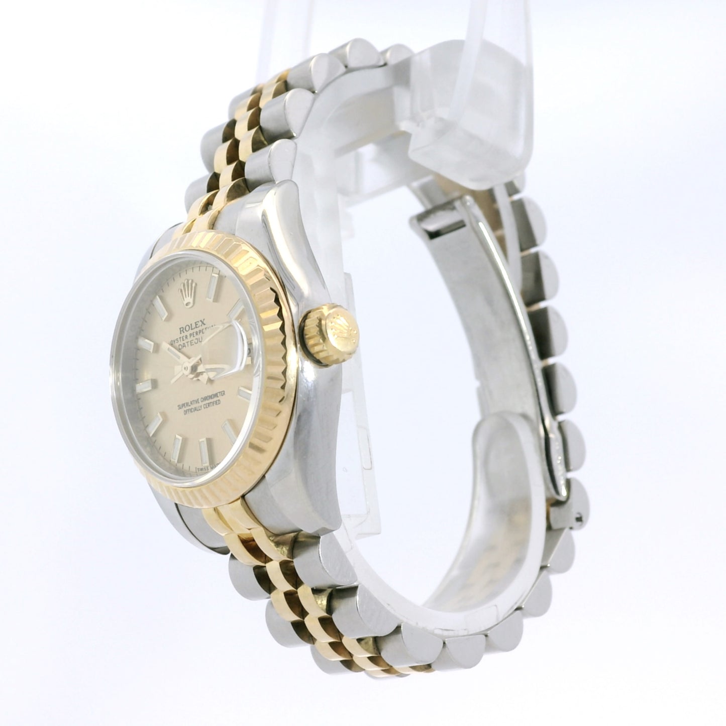 Rolex 179173 Datejust 18k Yellow Gold and Stainless Steel 26mm Gold Dial Watch