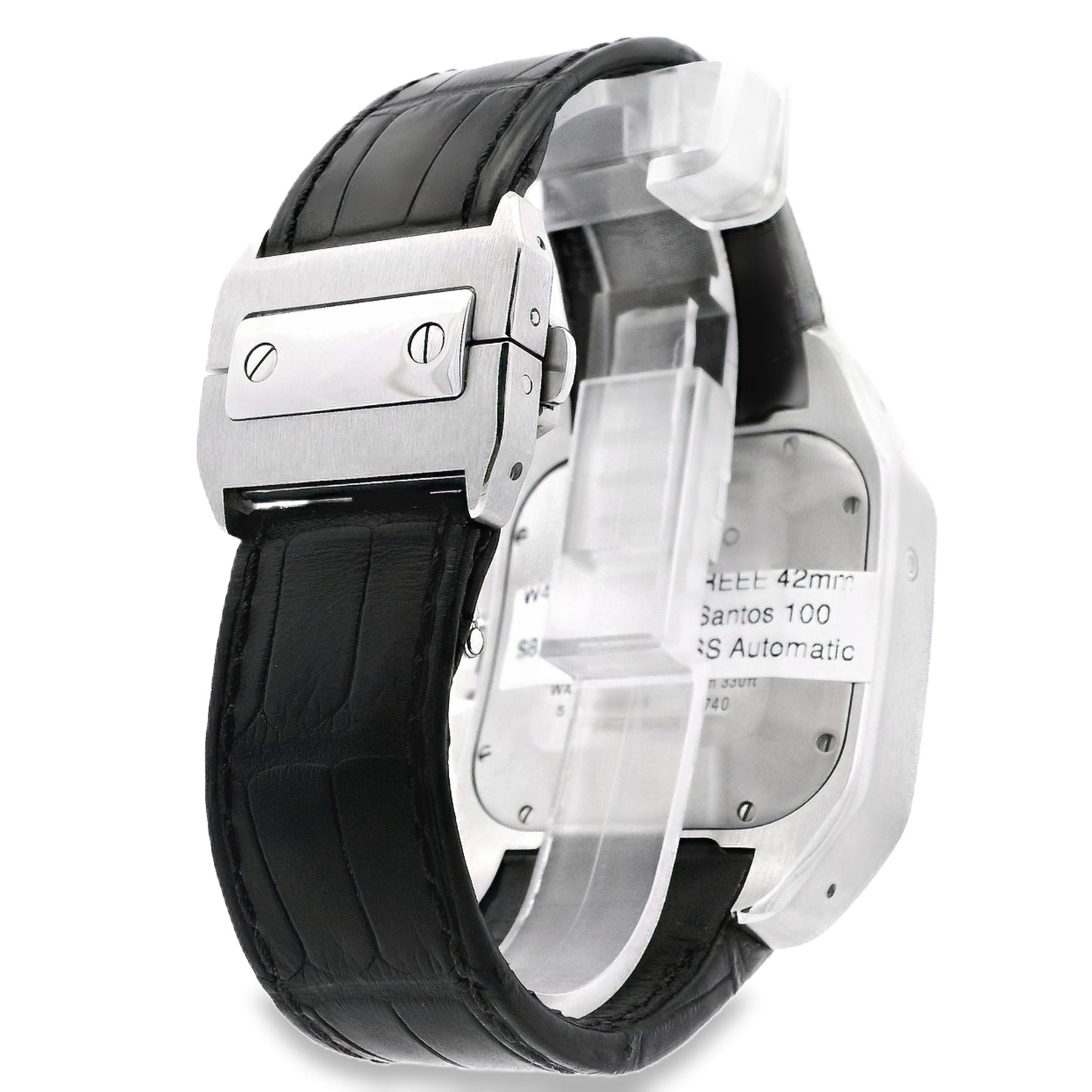 Cartier Santos 100 Stainless Steel White Dial Watch