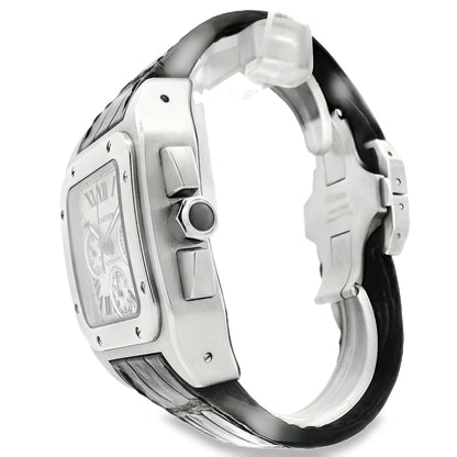Cartier Santos 100 Stainless Steel White Dial Watch