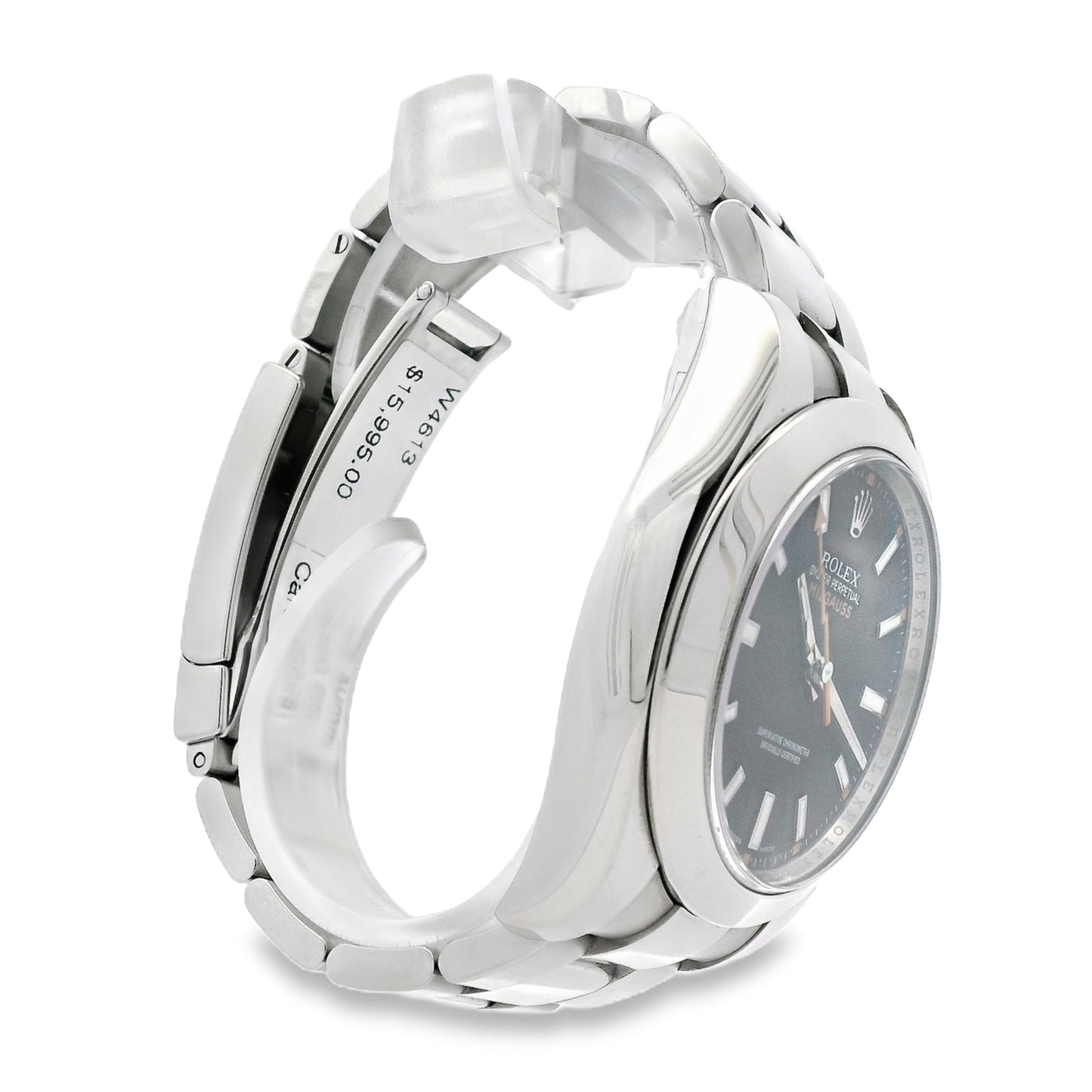 Rolex 116400 Milgauss Stainless Steel Black Dial 40mm Watch