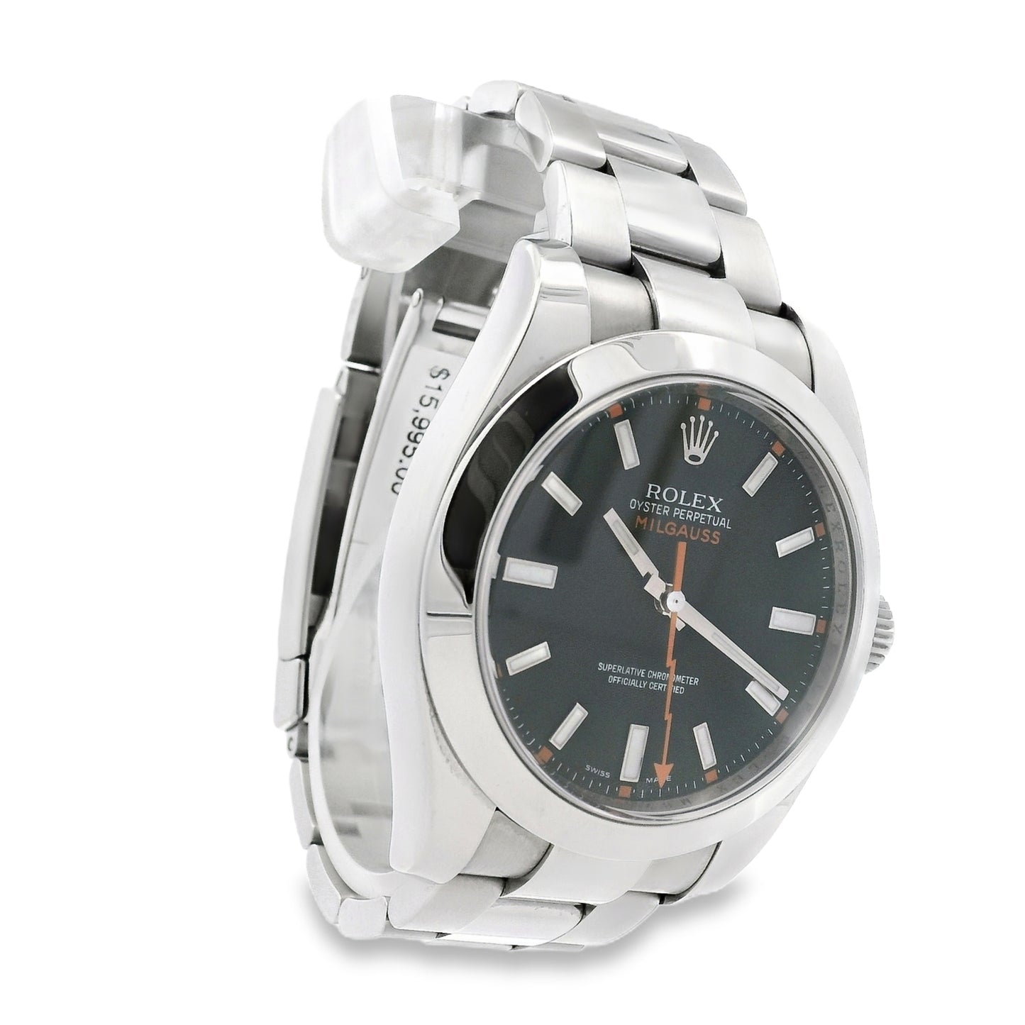 Rolex 116400 Milgauss Stainless Steel Black Dial 40mm Watch