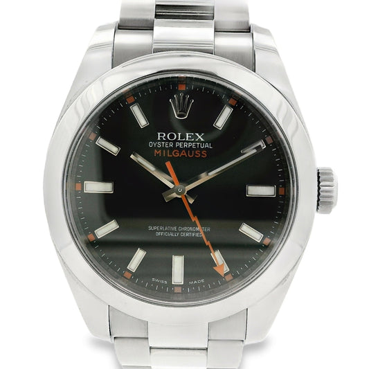 Rolex 116400 Milgauss Stainless Steel Black Dial 40mm Watch