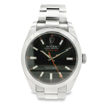 Rolex 116400 Milgauss Stainless Steel Black Dial 40mm Watch