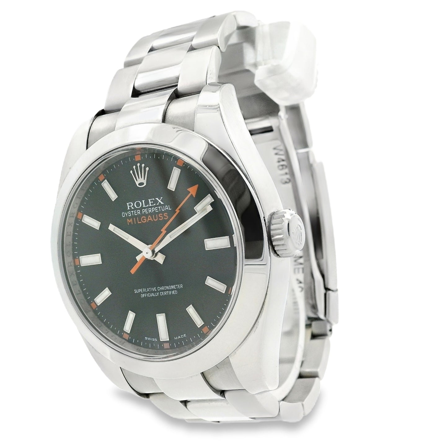 Rolex 116400 Milgauss Stainless Steel Black Dial 40mm Watch