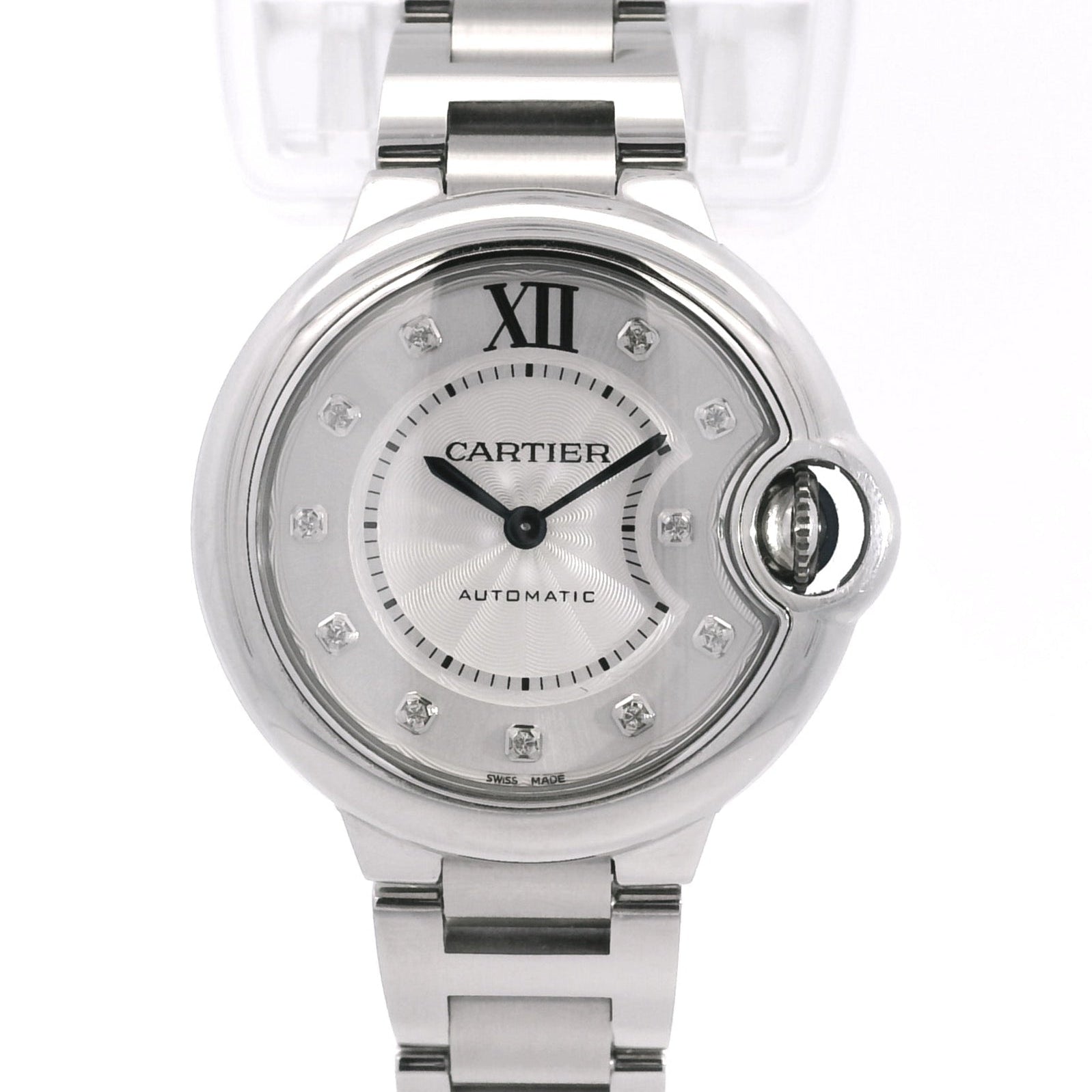 Cartier WE902075 Ballon Bleu Silver Guilloche Dial Watch