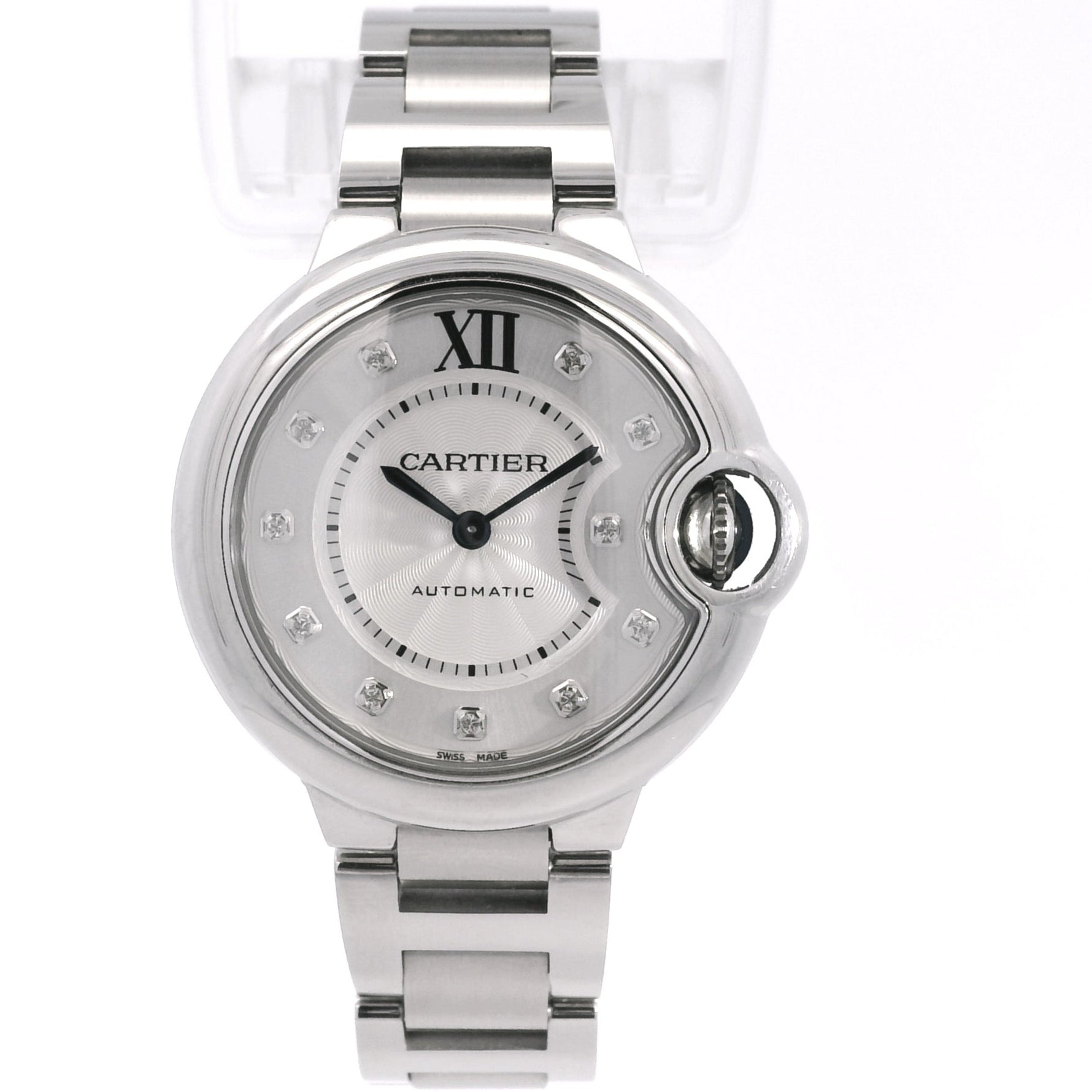 Cartier WE902075 Ballon Bleu Silver Guilloche Dial Watch