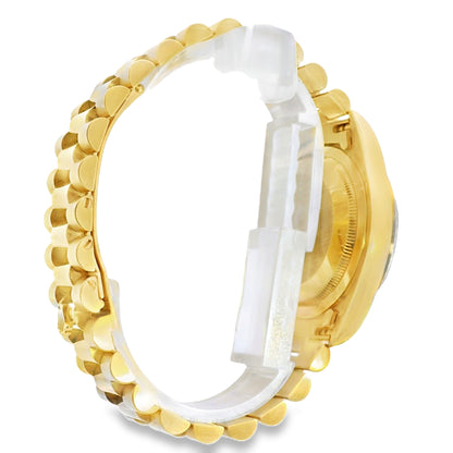 Rolex 18238 18k Yellow Gold Fluted Bezel 36mm Champagne Dial Watch