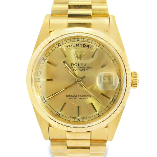 Rolex 18238 Day-Date 18k Yellow Gold 36mm Watch