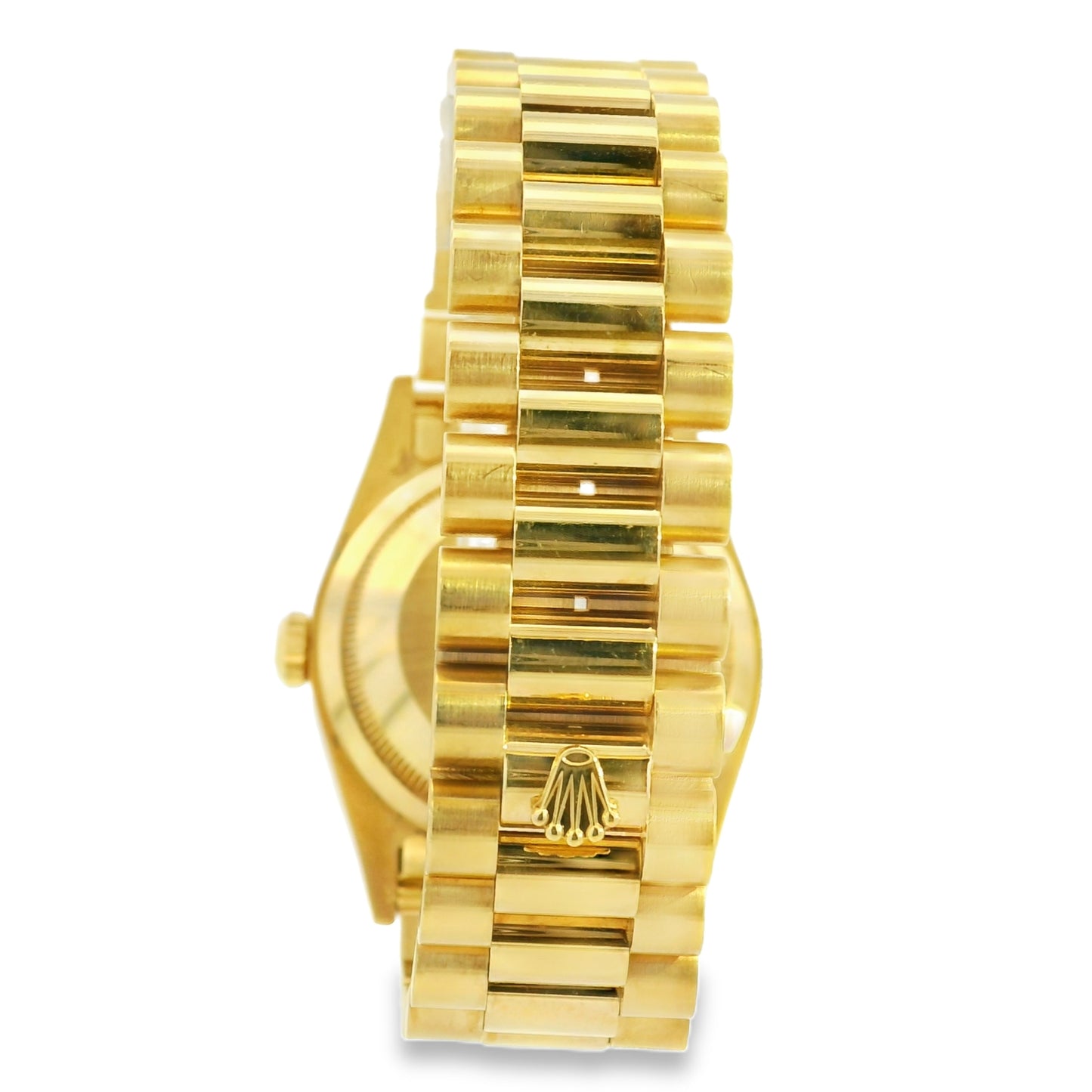 Rolex 18238 18k Yellow Gold Fluted Bezel 36mm Champagne Dial Watch