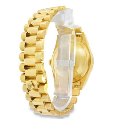 Rolex 18238 18k Yellow Gold Fluted Bezel 36mm Champagne Dial Watch