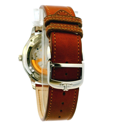 Jaeger Le Coultre Q4148420 Master Control Stainless Steel on Brown Leather Watch