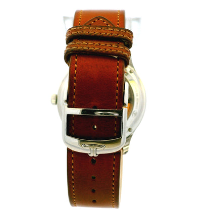 Jaeger Le Coultre Q4148420 Master Control Stainless Steel on Brown Leather Watch