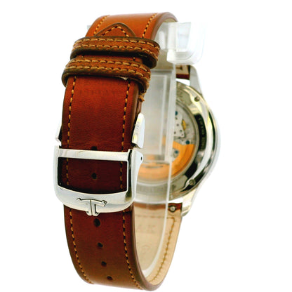 Jaeger Le Coultre Q4148420 Master Control Stainless Steel on Brown Leather Watch