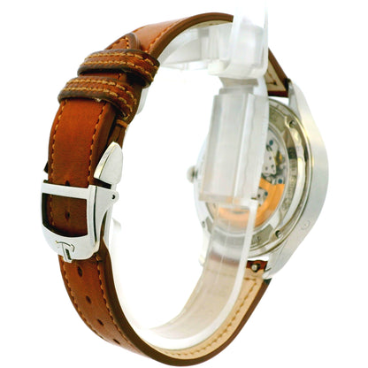 Jaeger Le Coultre Q4148420 Master Control Stainless Steel on Brown Leather Watch