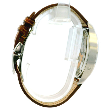 Jaeger Le Coultre Q4148420 Master Control Stainless Steel on Brown Leather Watch