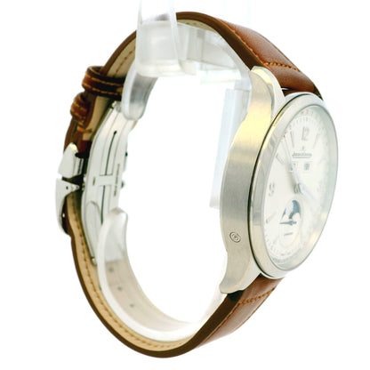 Jaeger Le Coultre Q4148420 Master Control Stainless Steel on Brown Leather Watch