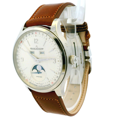 Jaeger Le Coultre Q4148420 Master Control Stainless Steel on Brown Leather Watch