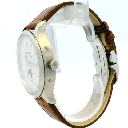 Jaeger Le Coultre Q4148420 Master Control Stainless Steel on Brown Leather Watch