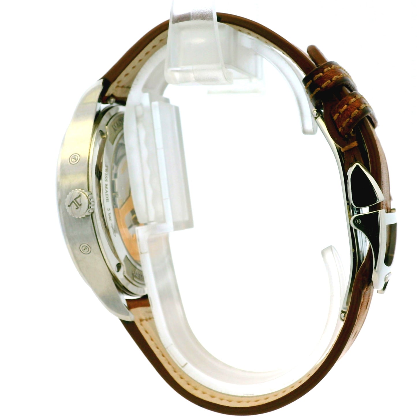 Jaeger Le Coultre Q4148420 Master Control Stainless Steel on Brown Leather Watch