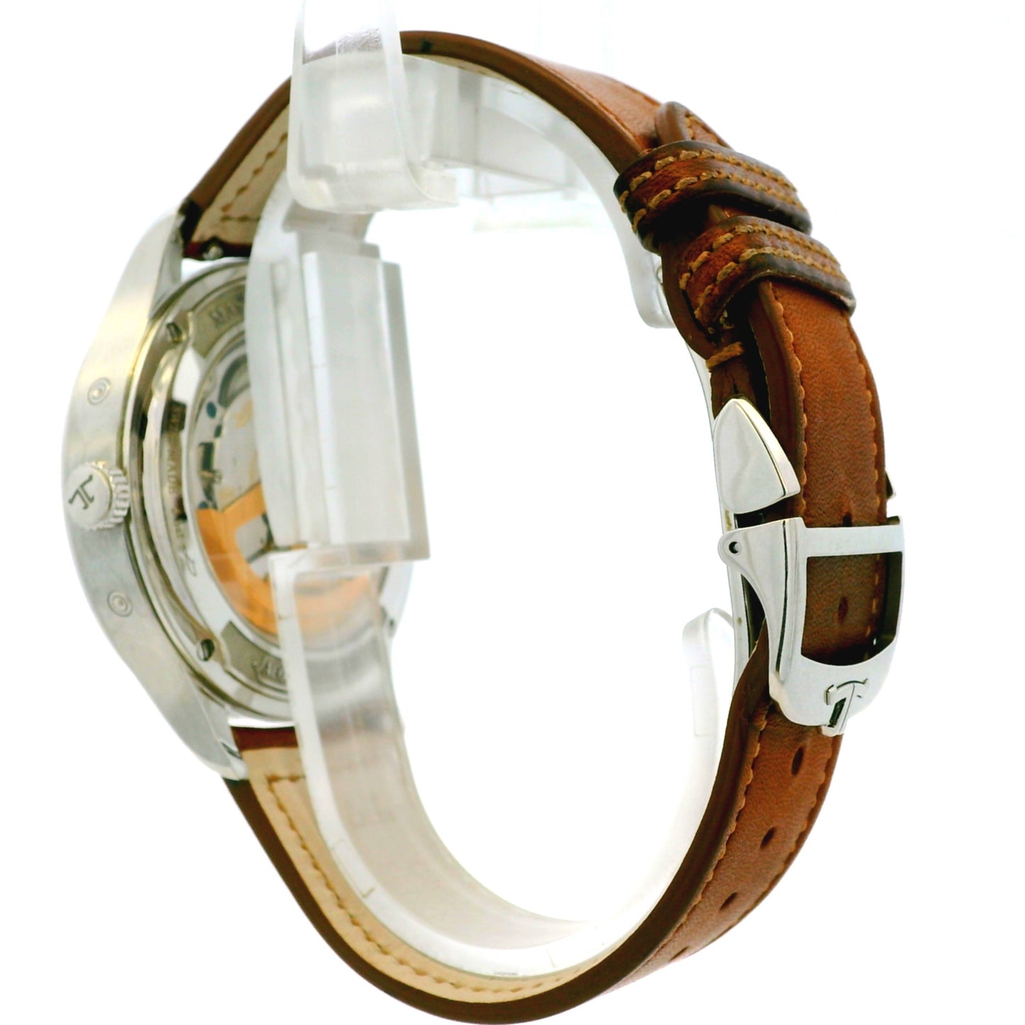 Jaeger Le Coultre Q4148420 Master Control Stainless Steel on Brown Leather Watch