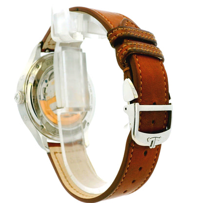 Jaeger Le Coultre Q4148420 Master Control Stainless Steel on Brown Leather Watch