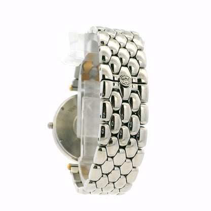 Van Cleef & Arpels 18k Yellow Gold and Stainless Steel Champagne Dial Watch