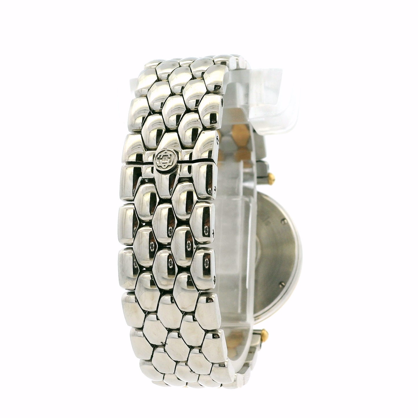 Van Cleef & Arpels 18k Yellow Gold and Stainless Steel Champagne Dial Watch