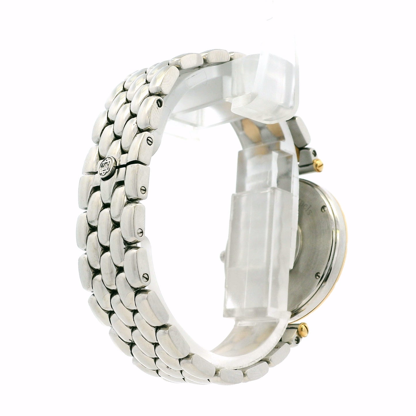 Van Cleef & Arpels 18k Yellow Gold and Stainless Steel Champagne Dial Watch