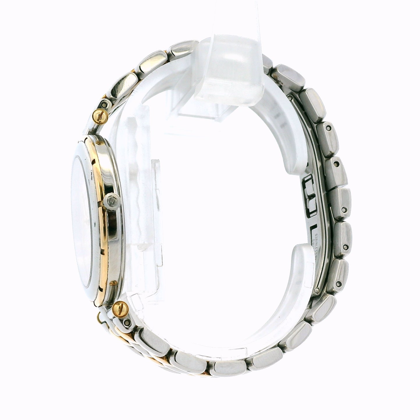 Van Cleef & Arpels 18k Yellow Gold and Stainless Steel Champagne Dial Watch