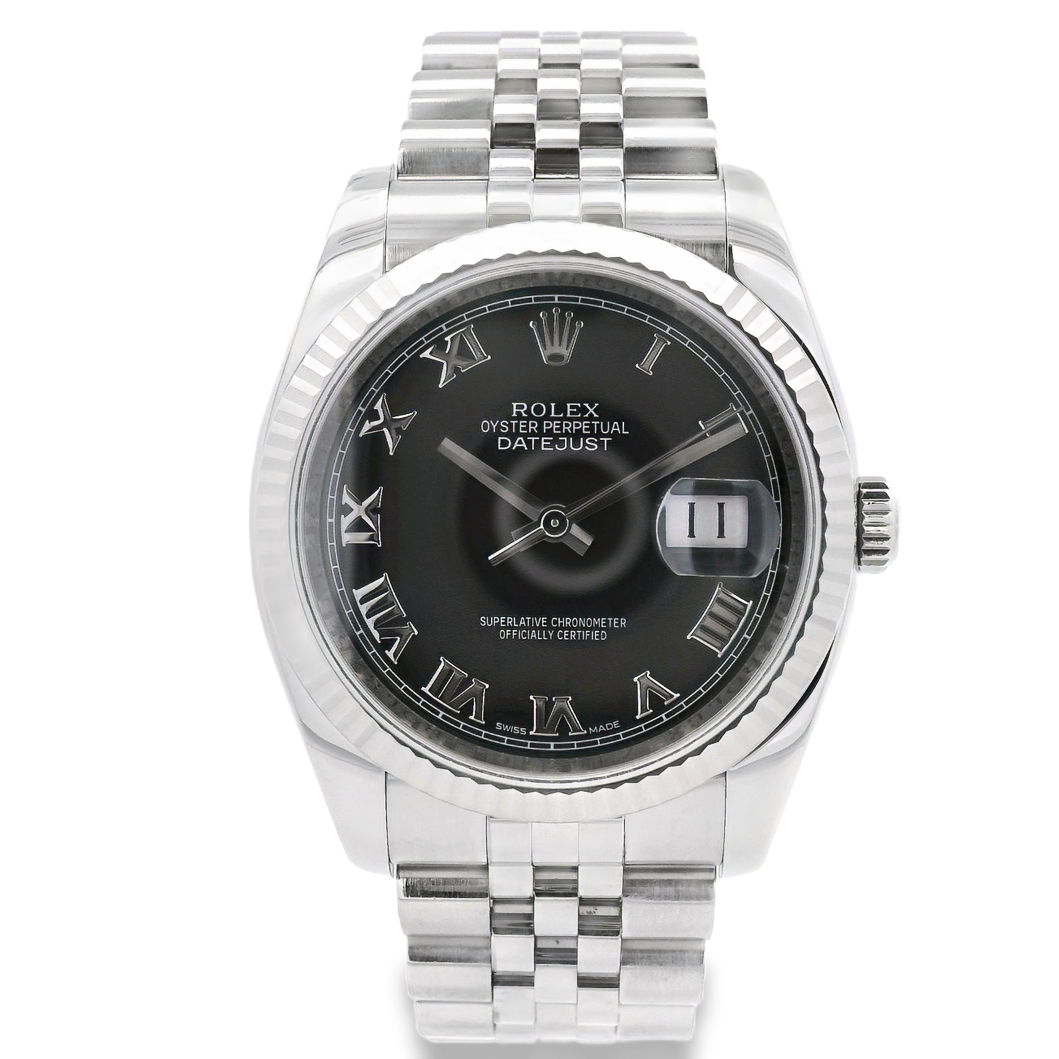 Rolex 116234 Datejust 36mm With Fluted Bezel on Jubilee Bracelet Watch