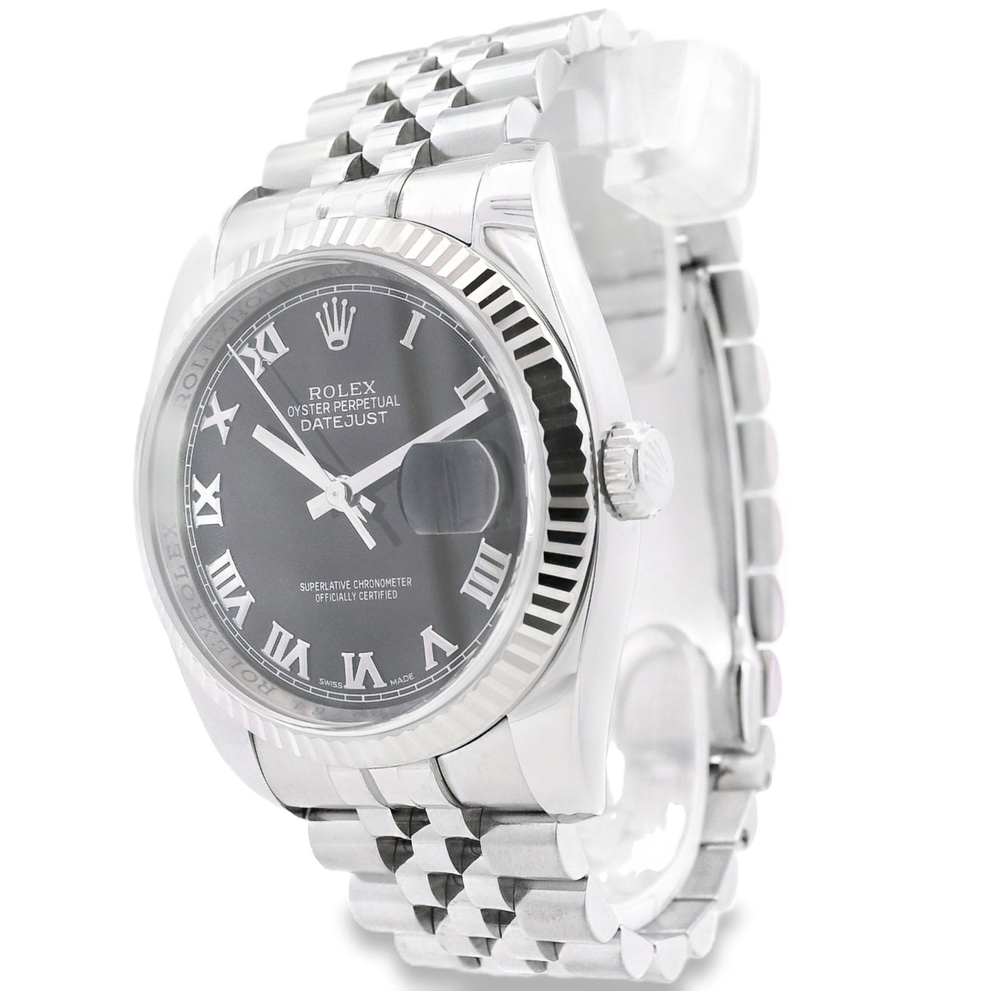 Rolex 116234 Datejust 36mm With Fluted Bezel on Jubilee Bracelet Watch