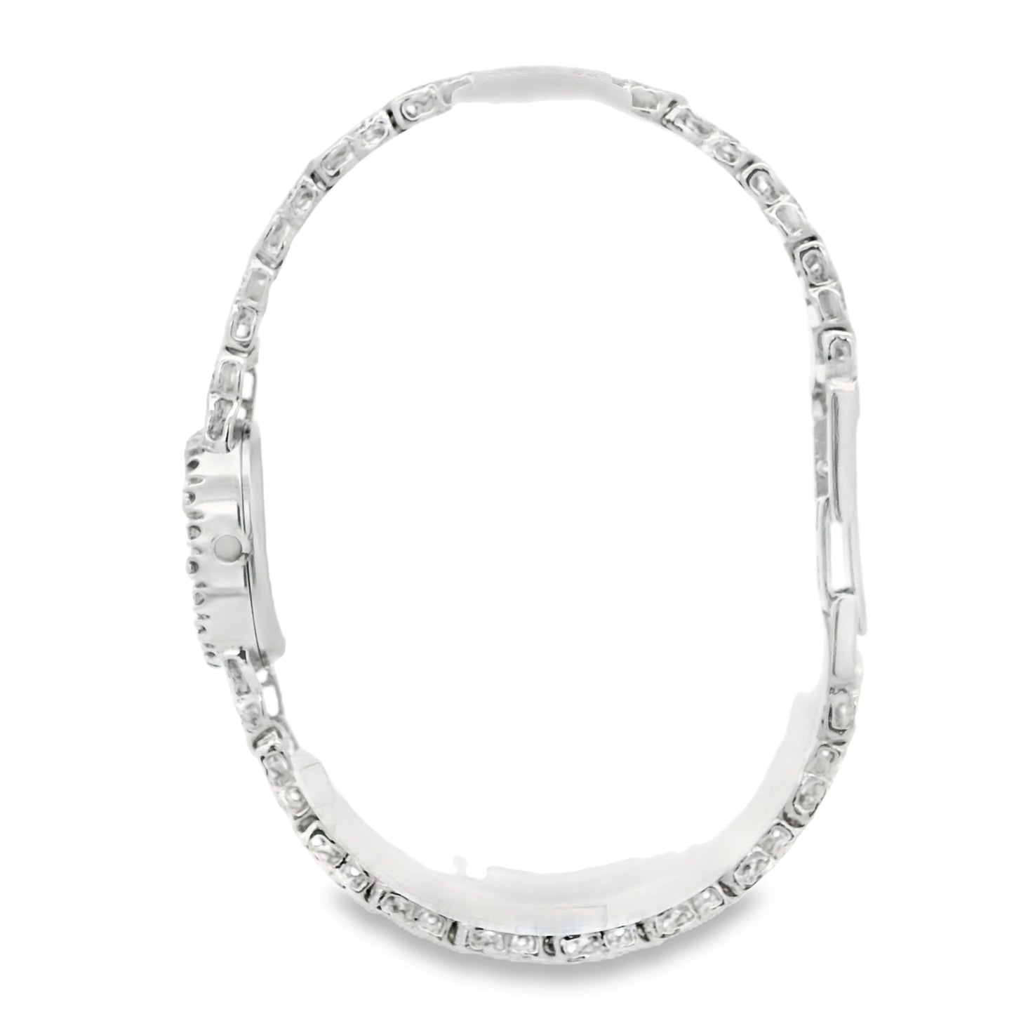 Bulova 14k White Gold White Dial Diamond Watch