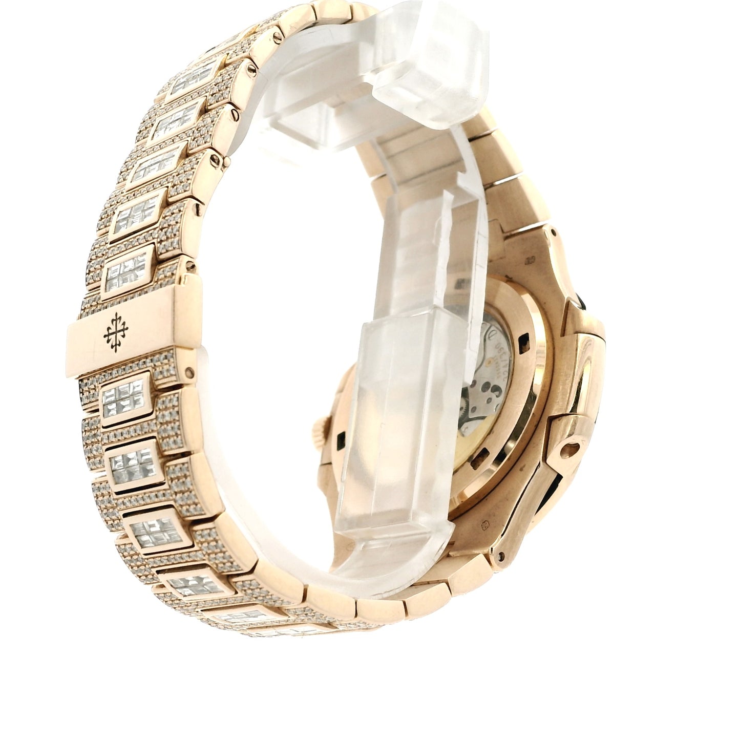 Patek Philippe Nautilus 18k Rose Gold Fully Loaded Diamond Set 5719/10R-010 Watch