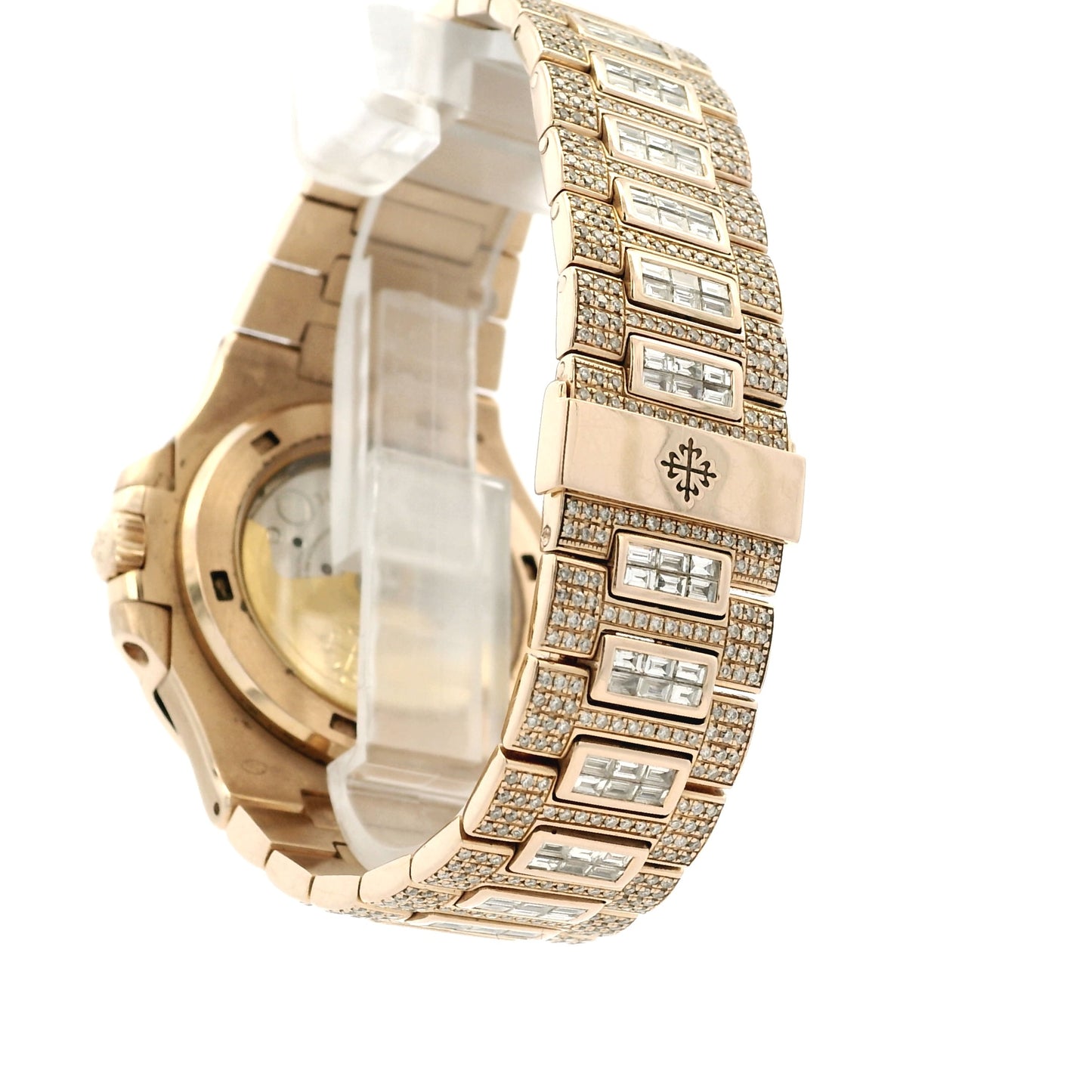 Patek Philippe Nautilus 18k Rose Gold Fully Loaded Diamond Set 5719/10R-010 Watch