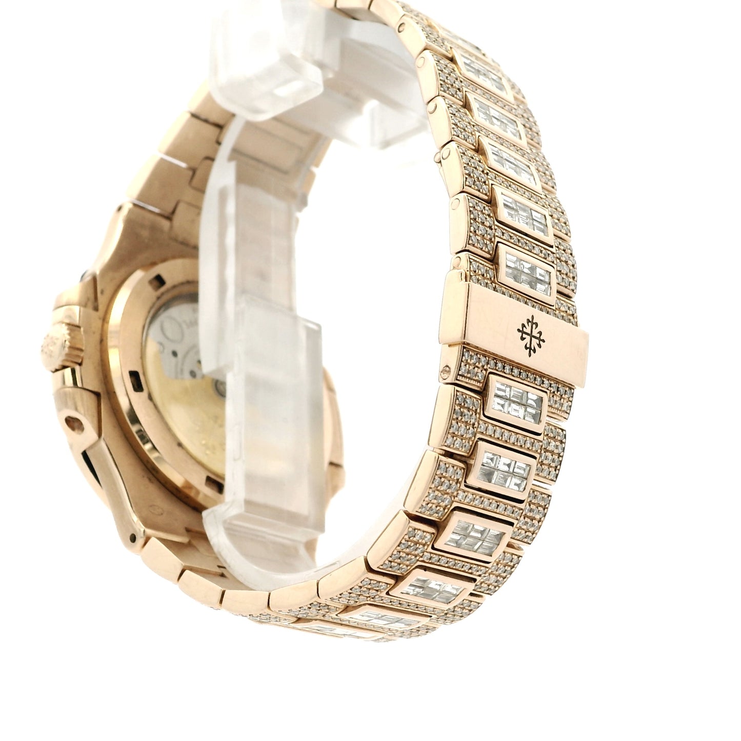 Patek Philippe Nautilus 18k Rose Gold Fully Loaded Diamond Set 5719/10R-010 Watch