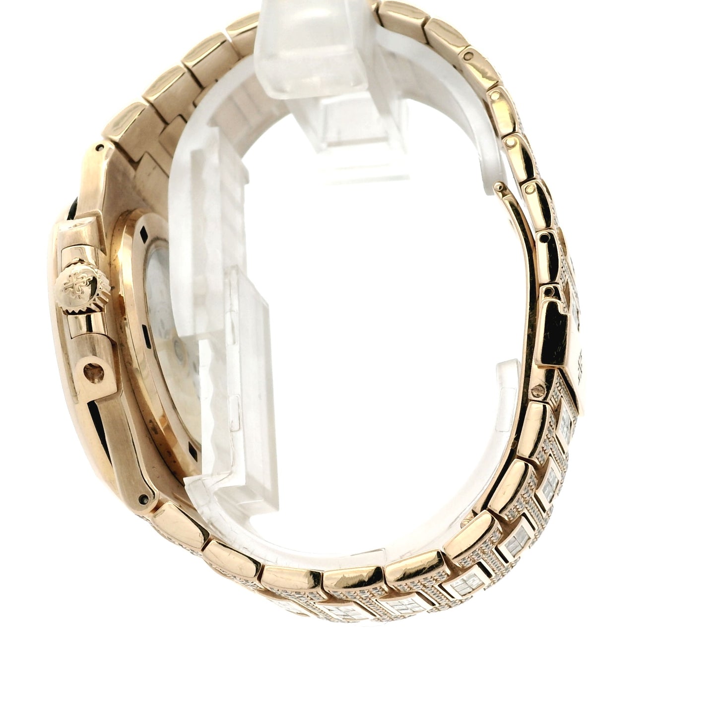 Patek Philippe Nautilus 18k Rose Gold Fully Loaded Diamond Set 5719/10R-010 Watch