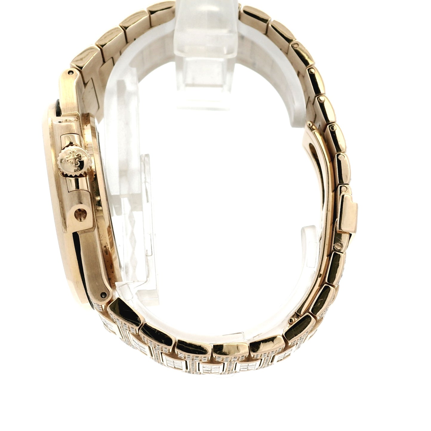 Patek Philippe Nautilus 18k Rose Gold Fully Loaded Diamond Set 5719/10R-010 Watch