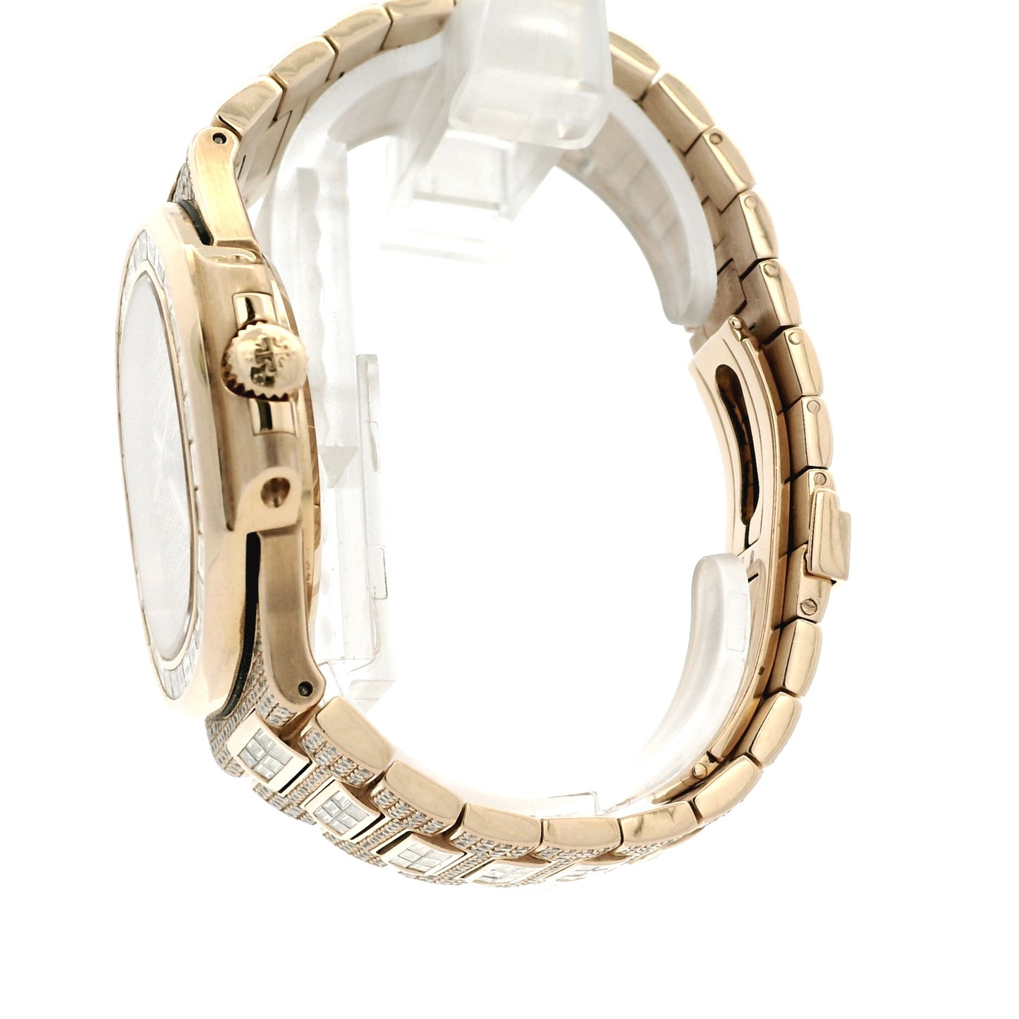 Patek Philippe Nautilus 18k Rose Gold Fully Loaded Diamond Set 5719/10R-010 Watch