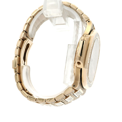 Patek Philippe Nautilus 18k Rose Gold Fully Loaded Diamond Set 5719/10R-010 Watch