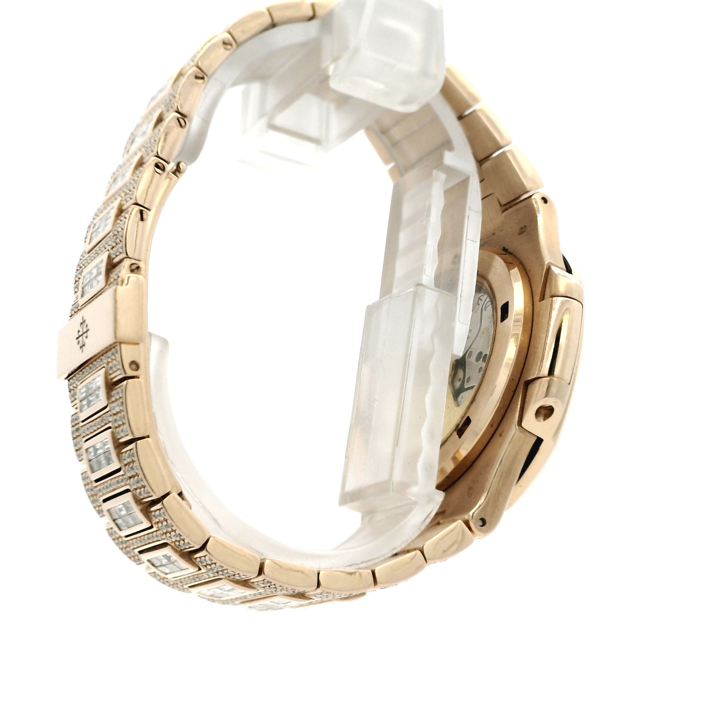 Patek Philippe Nautilus 18k Rose Gold Fully Loaded Diamond Set 5719/10R-010 Watch