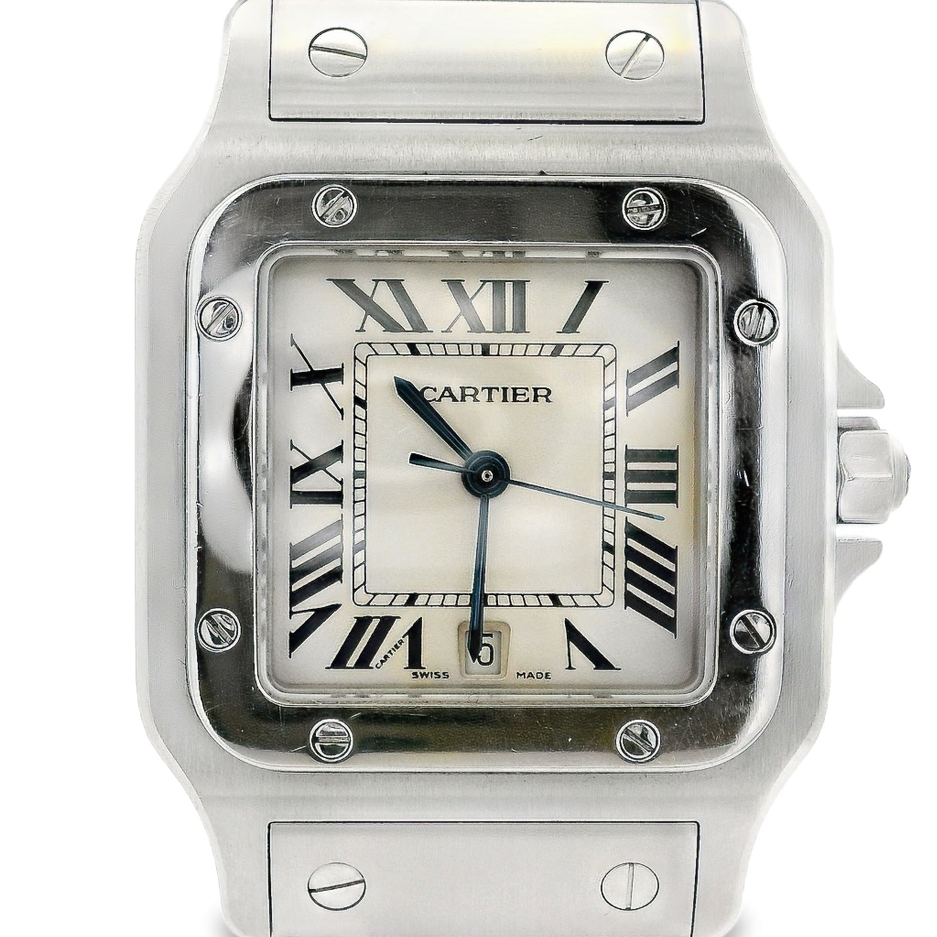 Cartier Santos Galbee 1564 Stainless Steel White Dial 29mm Watch