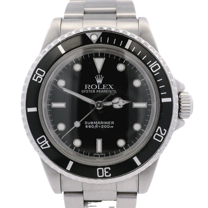 Vintage Rolex Submariner 5513 Stainless Steel Black Dial Watch