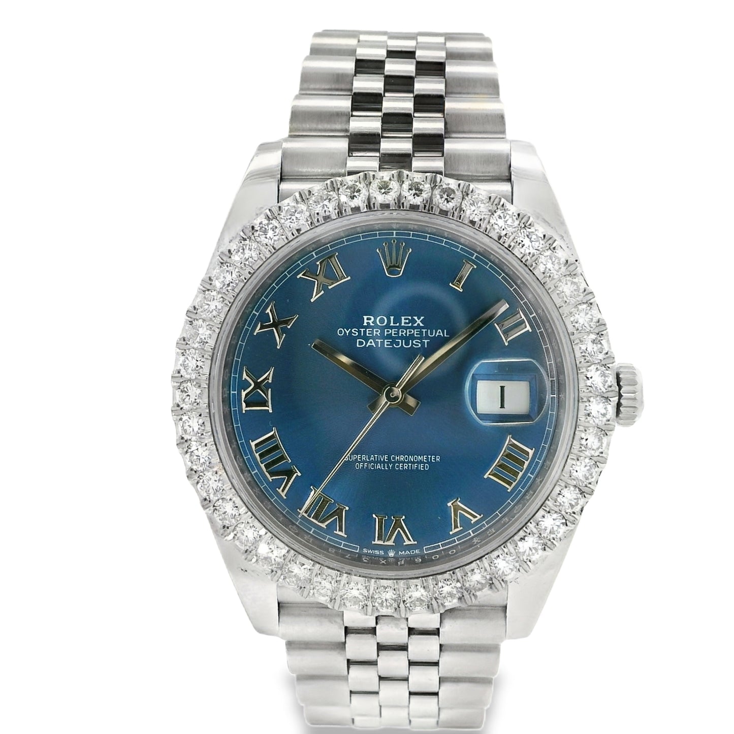 Rolex 126300 Aftermarket Datejust on Jubilee Bracelet Watch